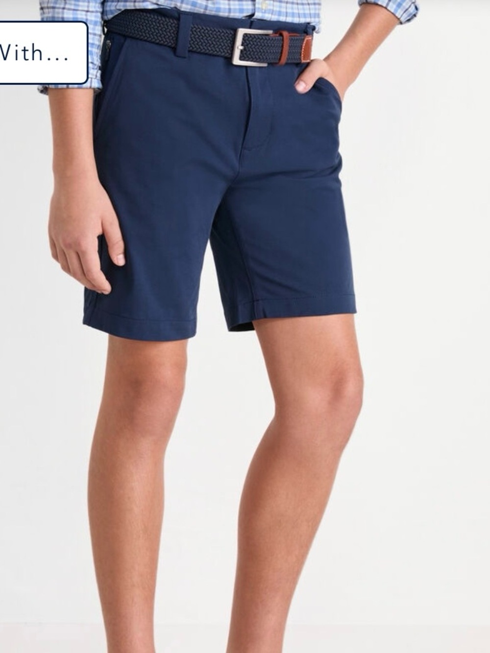 Vineyard Vines Boys' Performance On-The-Go Shorts Blue Blazer Size 14 Youth
